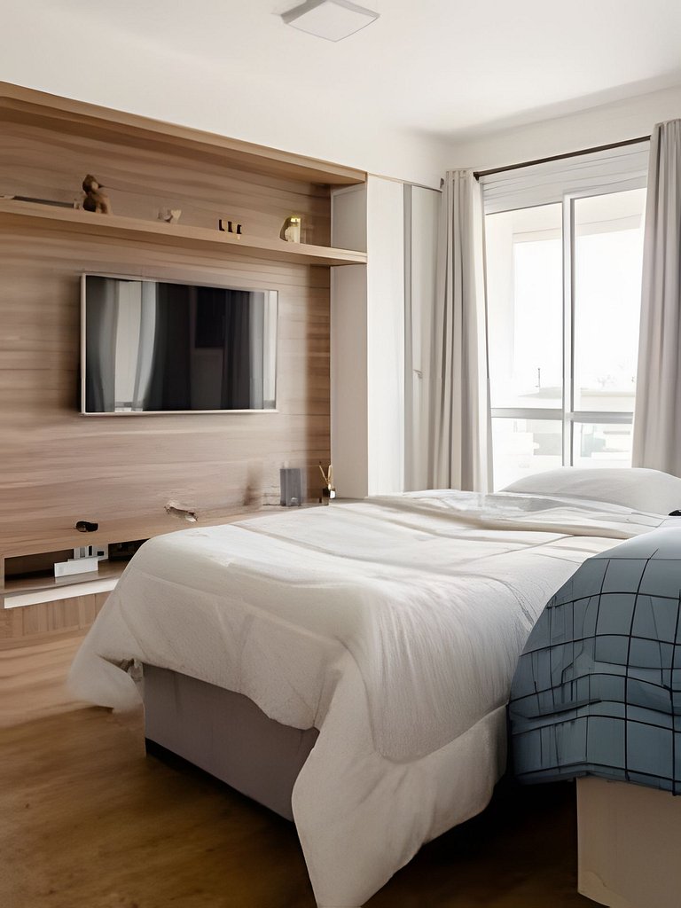 Studio na Mooca | Garagem, Wifi 300 mb, Ar. cond.