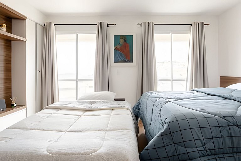 Studio na Mooca | Garagem, Wifi 300 mb, Ar. cond.