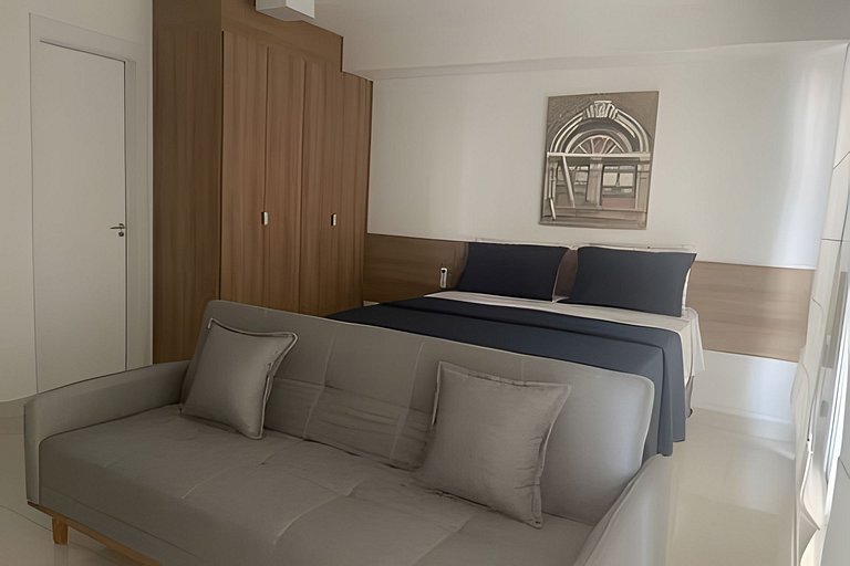 Studio na Mooca | Garagem, Piscina, Ar. cond.