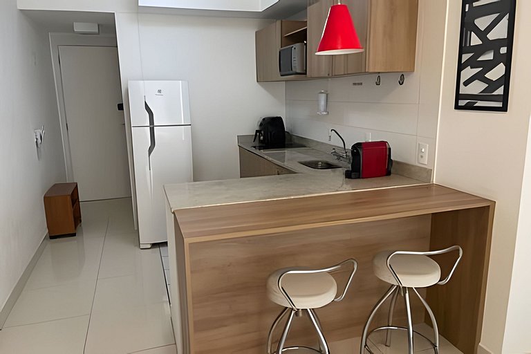 Studio na Mooca | Garagem, Piscina, Ar. cond.