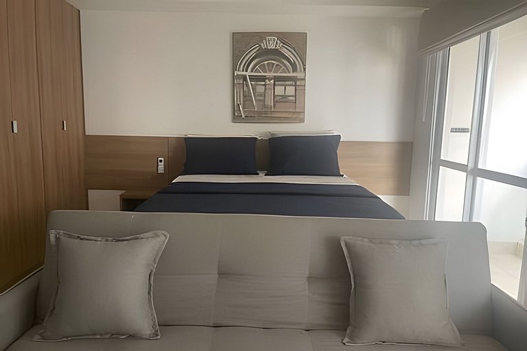 Studio na Mooca | Garagem, Piscina, Ar. cond.