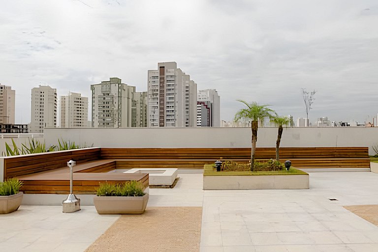 Studio na Mooca | Garagem, Piscina, Ar. cond.