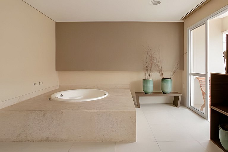 Studio na Mooca | Garagem, Piscina, Ar. cond.