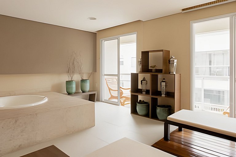 Studio na Mooca | Garagem, Piscina, Ar. cond.