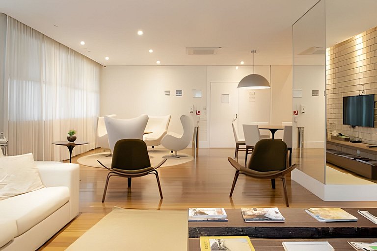 Studio na Mooca | Garagem, Piscina, Ar. cond.