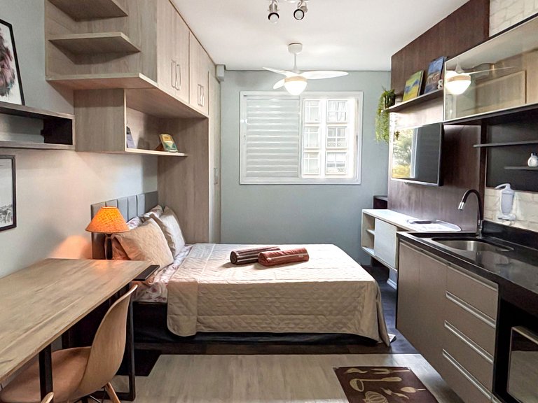 Studio na República |Wifi 300 mb|Metrô, Bar Brahma