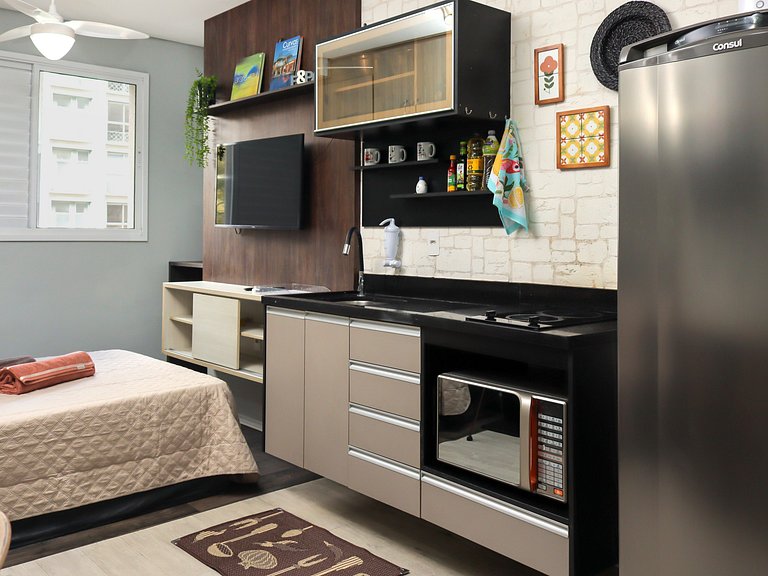 Studio na República |Wifi 300 mb|Metrô, Bar Brahma